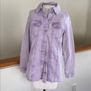 LOGO Purple Jacket shacket button size 6